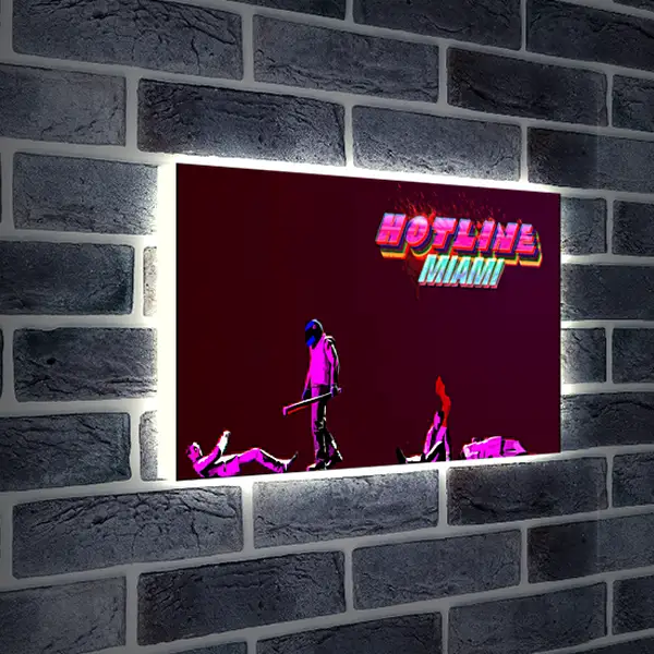 Лайтбокс световая панель - Hotline Miami
