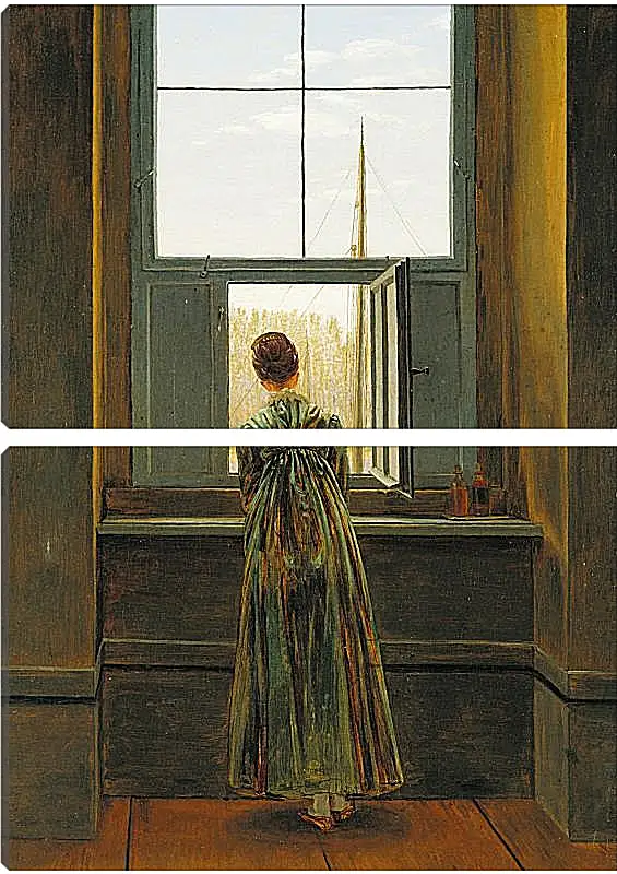 Модульная картина - Woman at a Window. Каспар Давид Фридрих