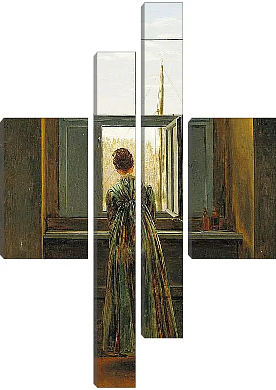 Модульная картина - Woman at a Window. Каспар Давид Фридрих