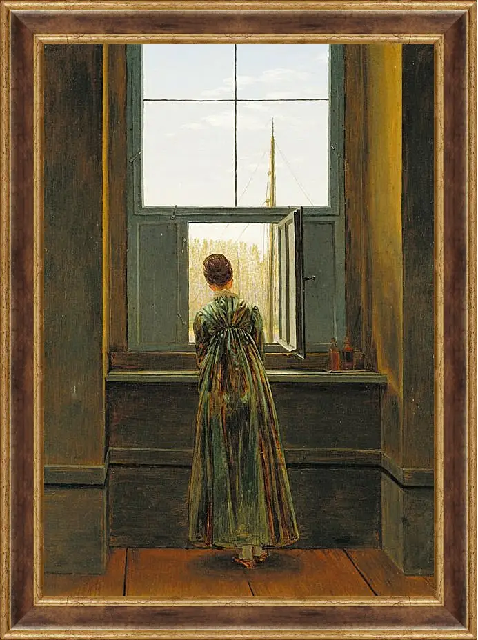 Картина в раме - Woman at a Window. Каспар Давид Фридрих