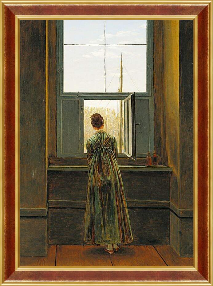 Картина в раме - Woman at a Window. Каспар Давид Фридрих