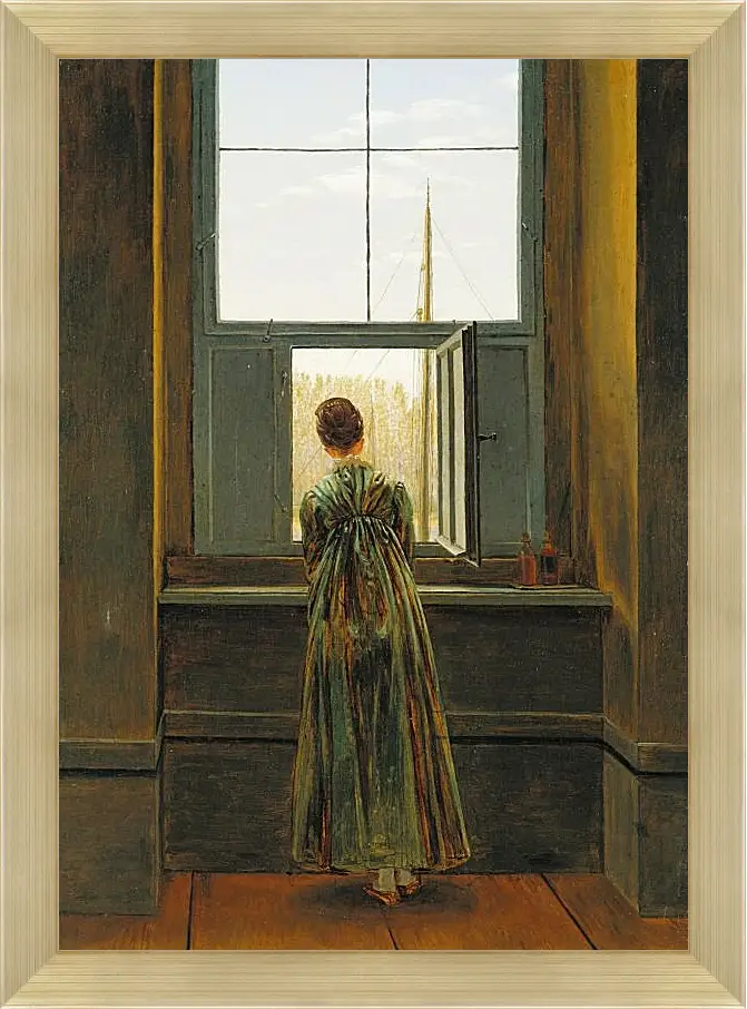 Картина в раме - Woman at a Window. Каспар Давид Фридрих