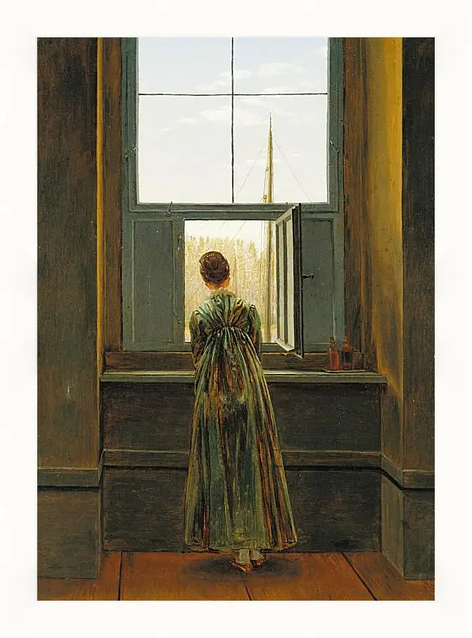 Картина в раме - Woman at a Window. Каспар Давид Фридрих