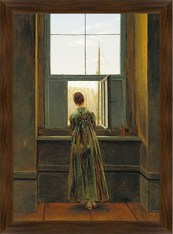Картина в раме - Woman at a Window. Каспар Давид Фридрих