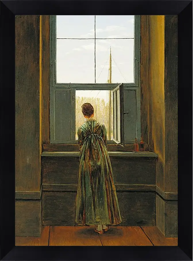 Картина в раме - Woman at a Window. Каспар Давид Фридрих