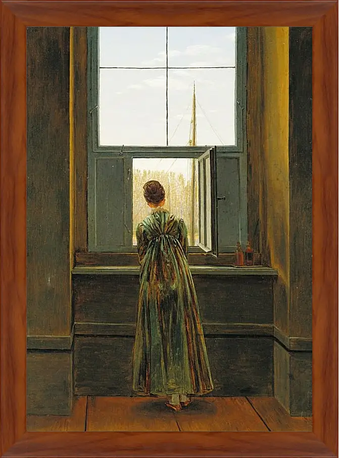 Картина в раме - Woman at a Window. Каспар Давид Фридрих