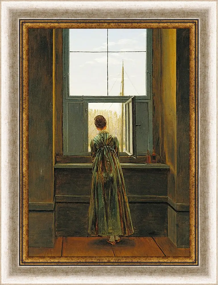 Картина в раме - Woman at a Window. Каспар Давид Фридрих