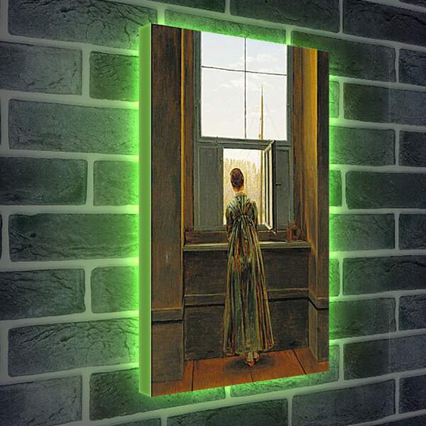 Лайтбокс световая панель - Woman at a Window. Каспар Давид Фридрих