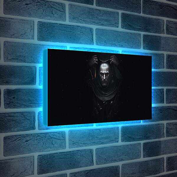 Лайтбокс световая панель - The Witcher (Ведьмак), таинственный Геральт