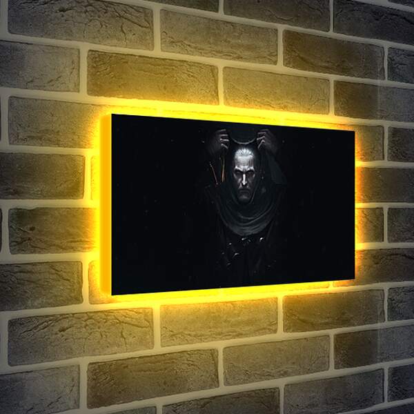 Лайтбокс световая панель - The Witcher (Ведьмак), таинственный Геральт
