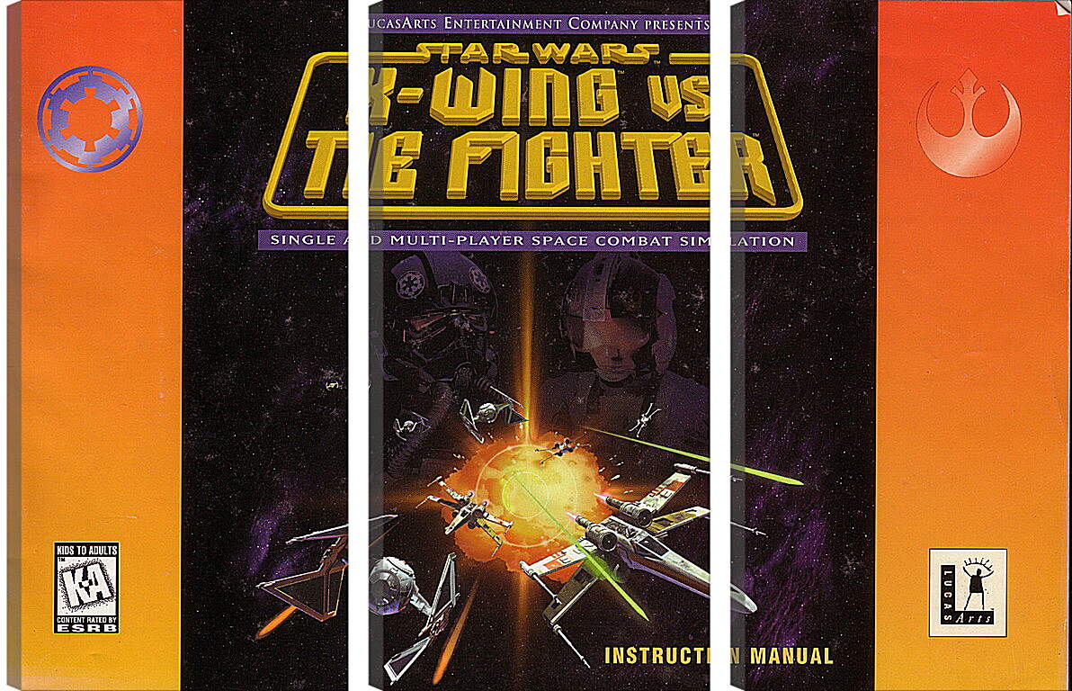 Модульная картина - Star Wars: X-Wing Vs. TIE Fighter