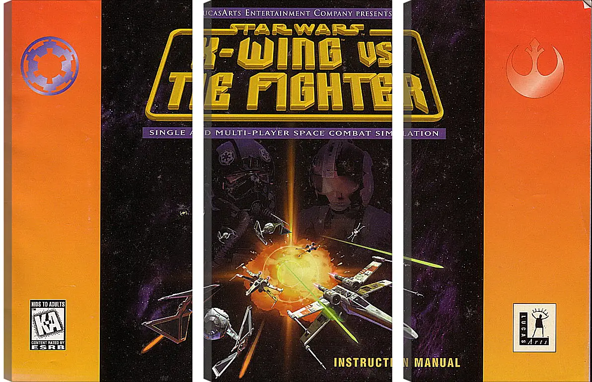 Модульная картина - Star Wars: X-Wing Vs. TIE Fighter