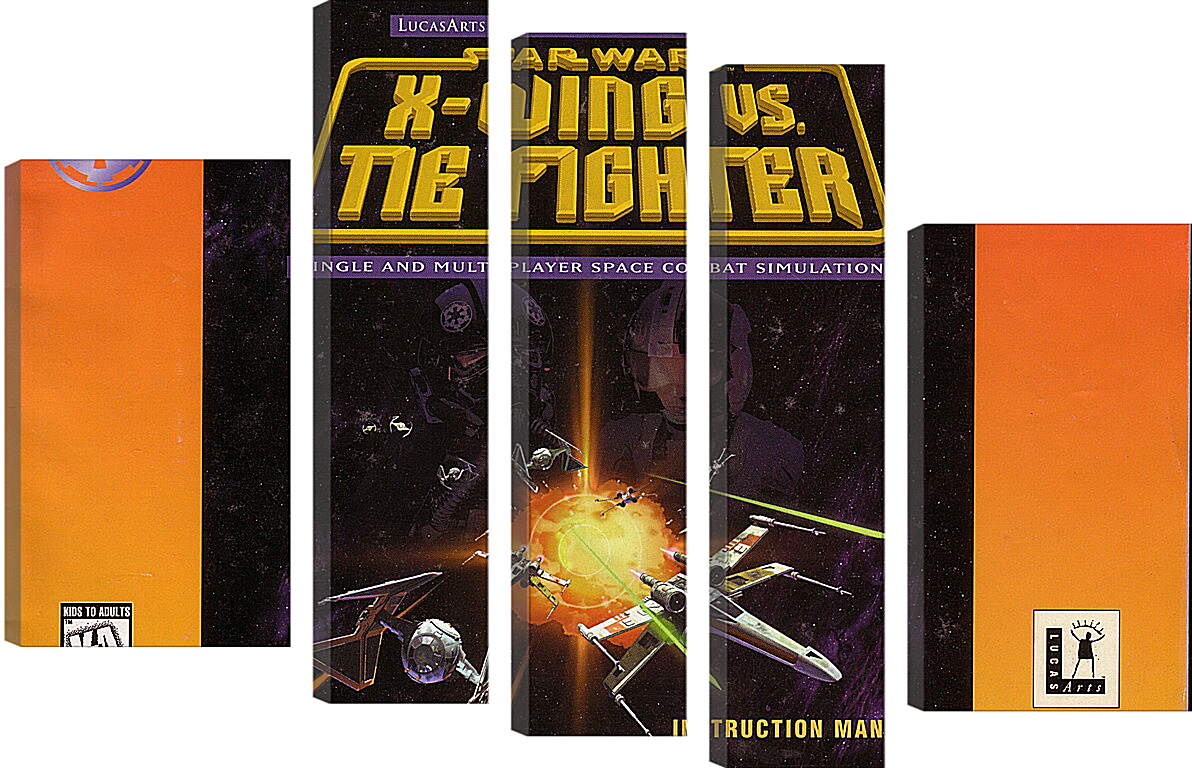 Модульная картина - Star Wars: X-Wing Vs. TIE Fighter