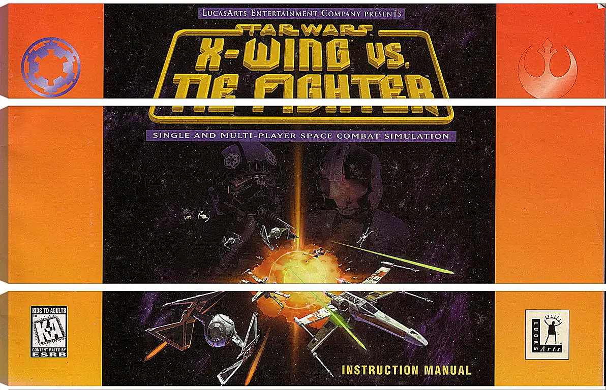 Модульная картина - Star Wars: X-Wing Vs. TIE Fighter