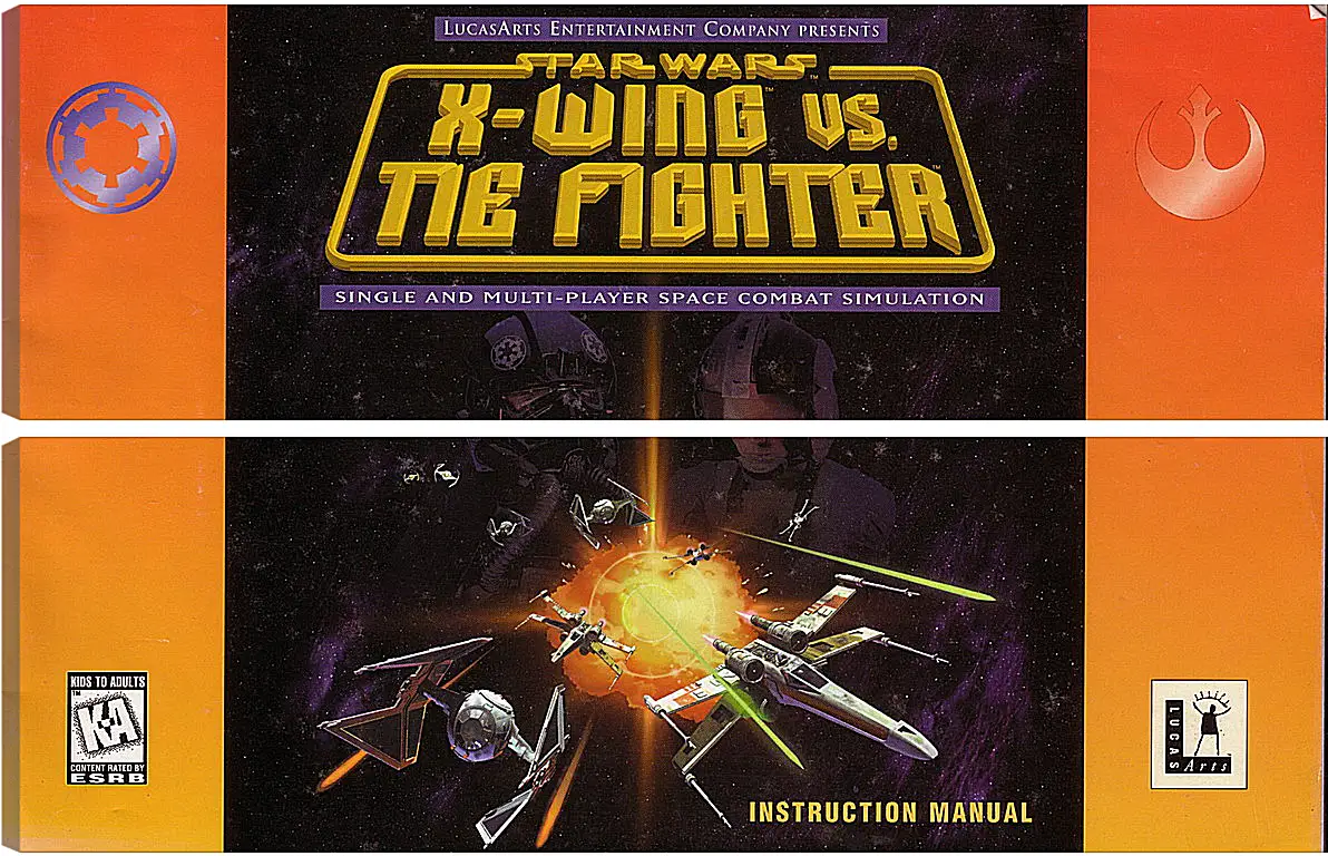 Модульная картина - Star Wars: X-Wing Vs. TIE Fighter