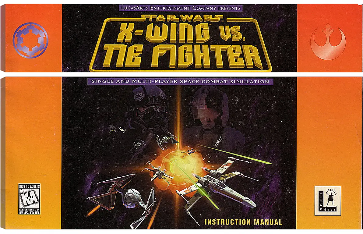 Модульная картина - Star Wars: X-Wing Vs. TIE Fighter