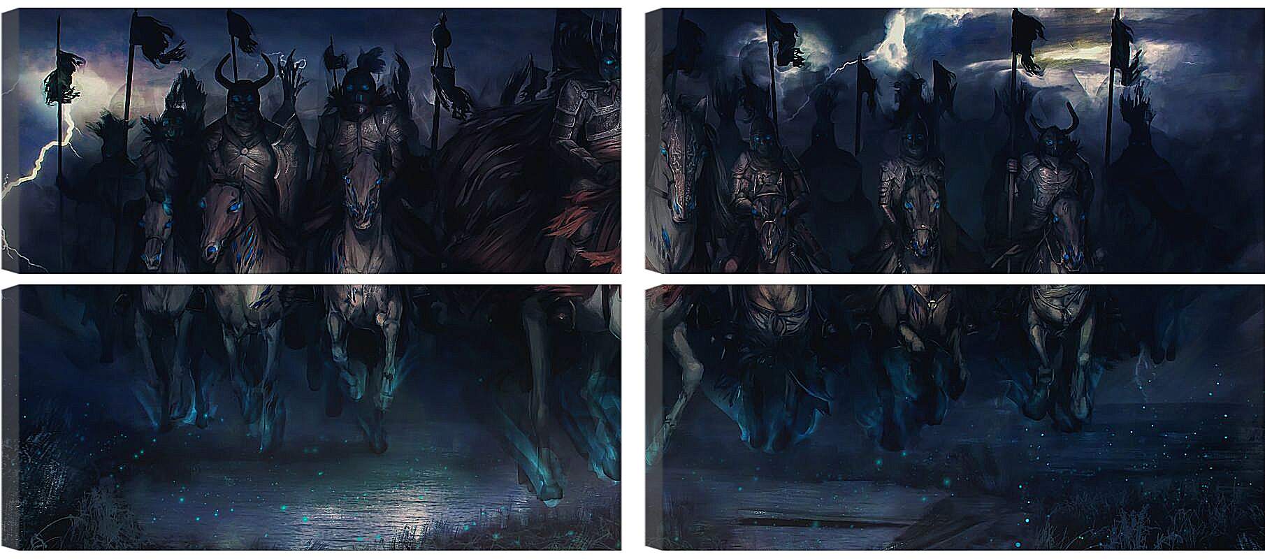 Модульная картина - The Witcher (Ведьмак), Дикая охота в походе
