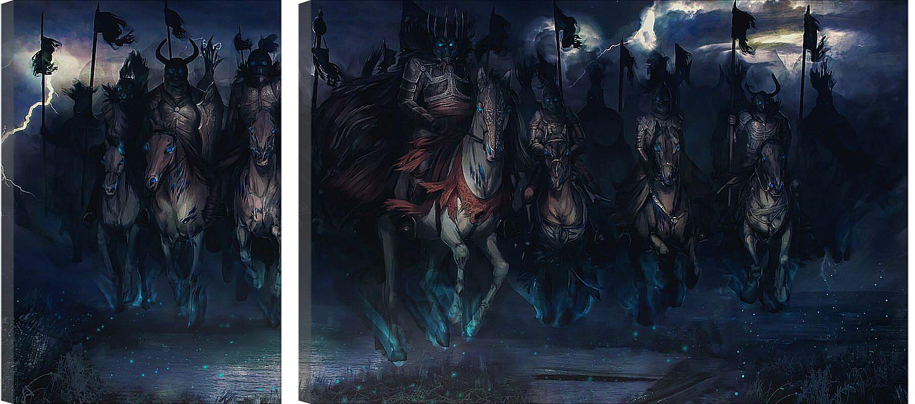 Модульная картина - The Witcher (Ведьмак), Дикая охота в походе