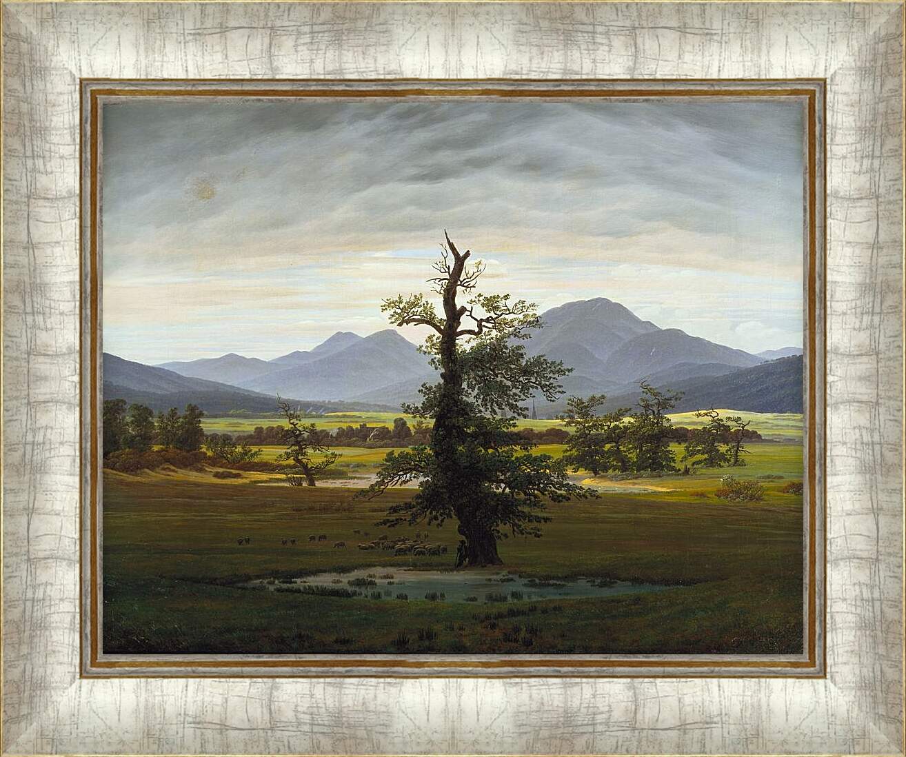 Картина в раме - Деревенский пейзаж в утреннем свете. Каспар Давид Фридрих