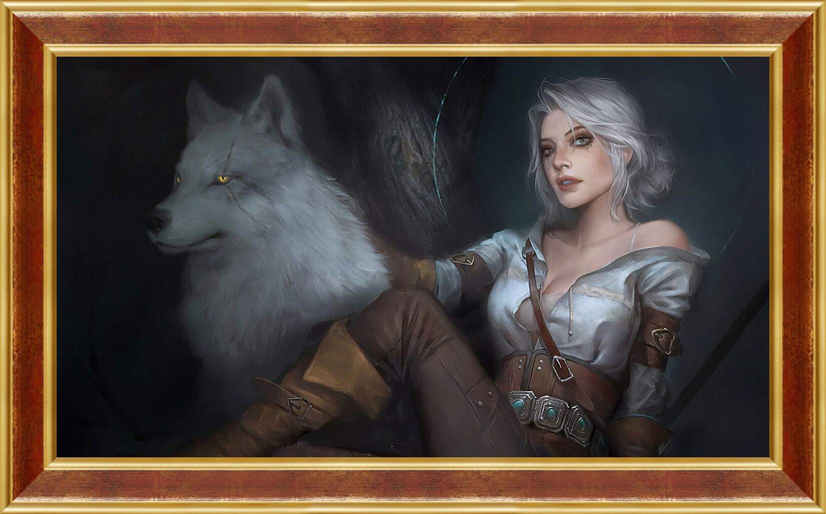 Картина в раме - The Witcher (Ведьмак), Цирилла с питомцем