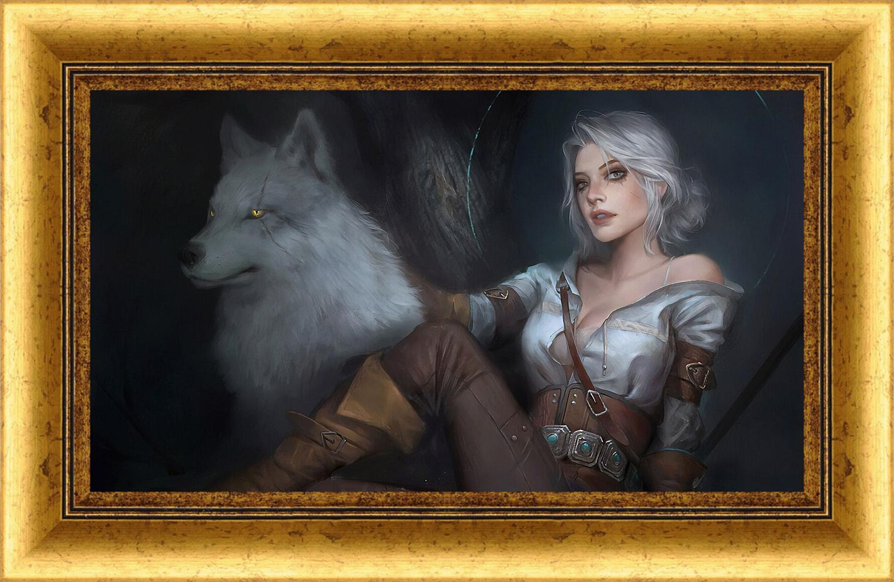 Картина в раме - The Witcher (Ведьмак), Цирилла с питомцем