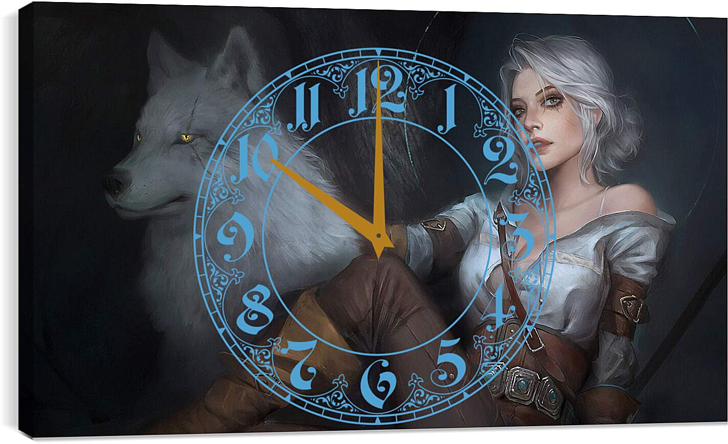 Часы картина - The Witcher (Ведьмак), Цирилла с питомцем
