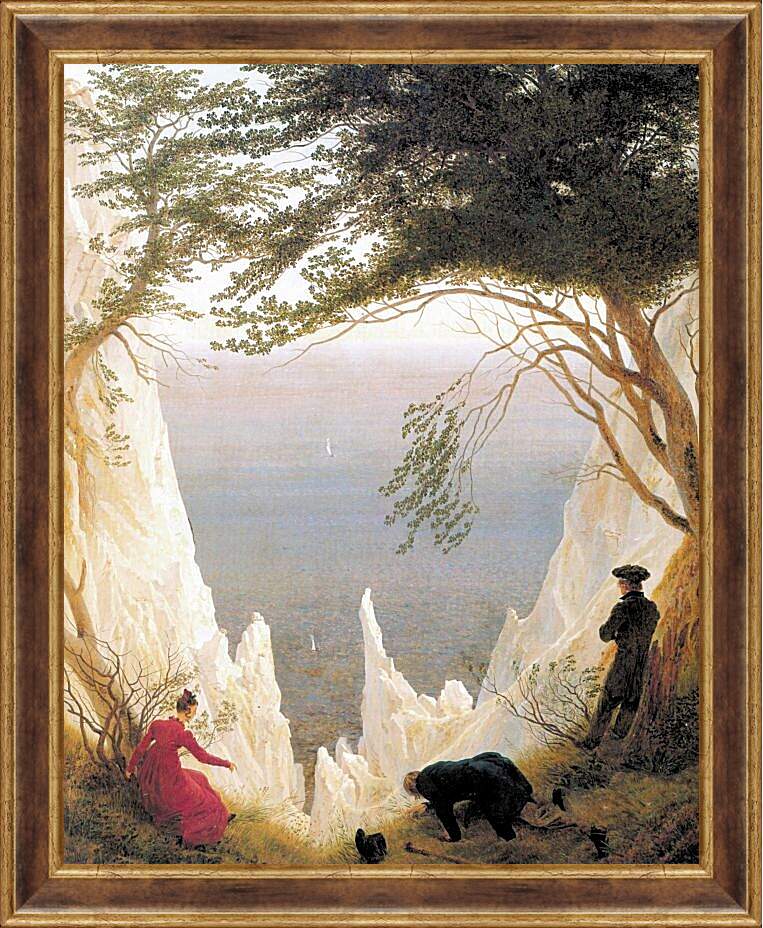 Картина в раме - Меловые скалы на острове Рюген. Каспар Давид Фридрих