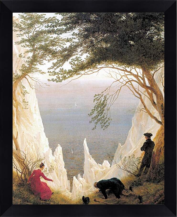 Картина в раме - Меловые скалы на острове Рюген. Каспар Давид Фридрих