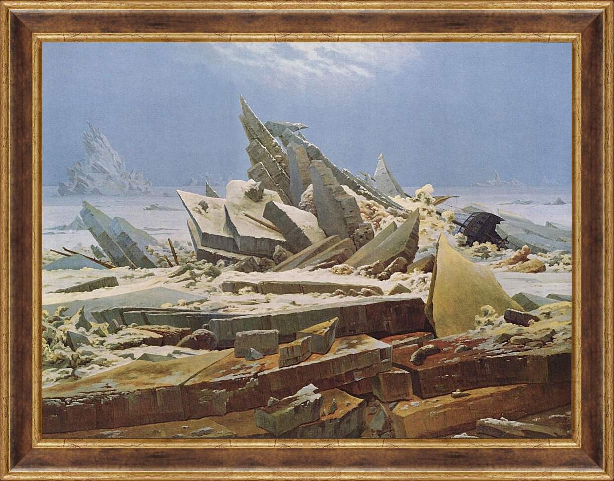 Картина в раме - Северный Ледовитый океан. Каспар Давид Фридрих