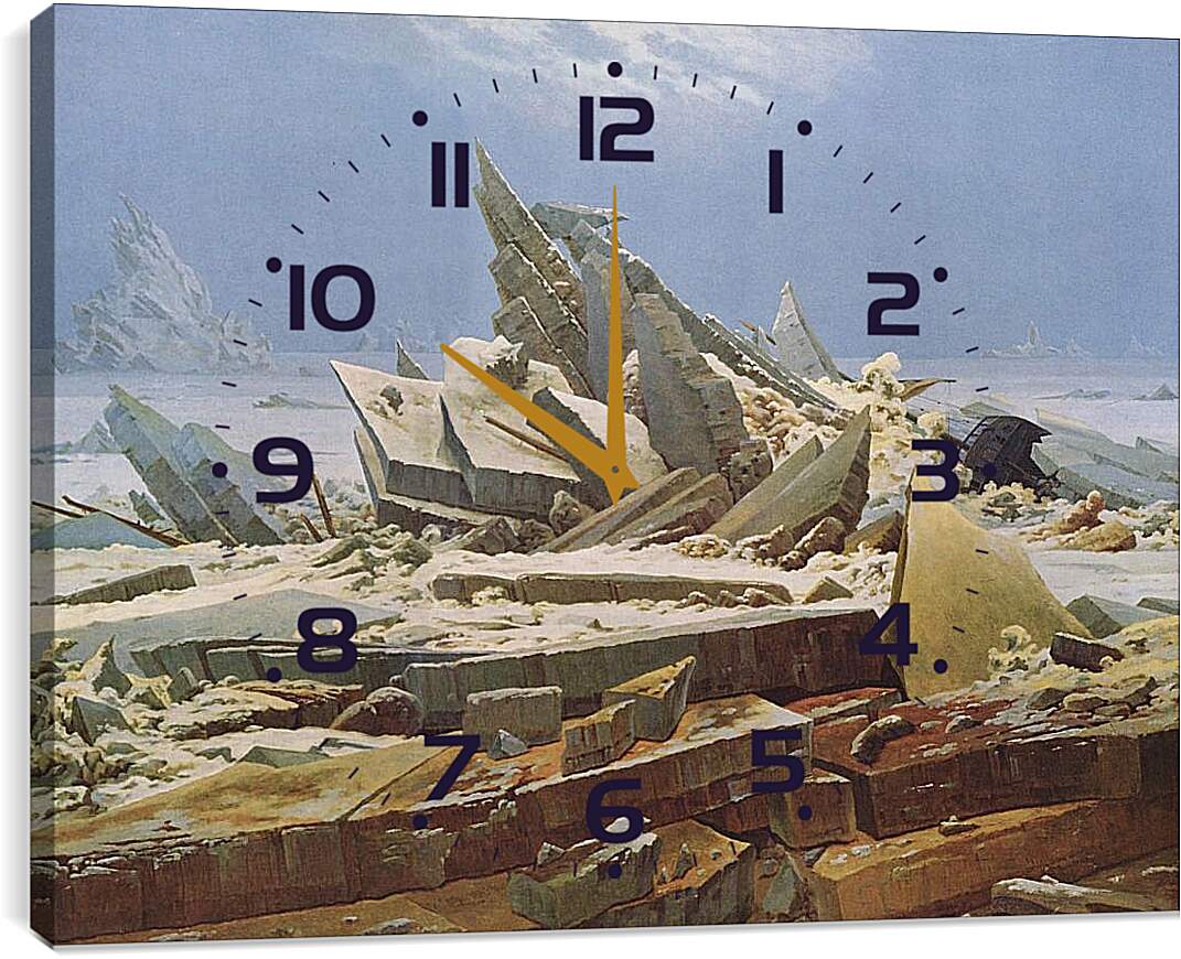 Часы картина - Северный Ледовитый океан. Каспар Давид Фридрих