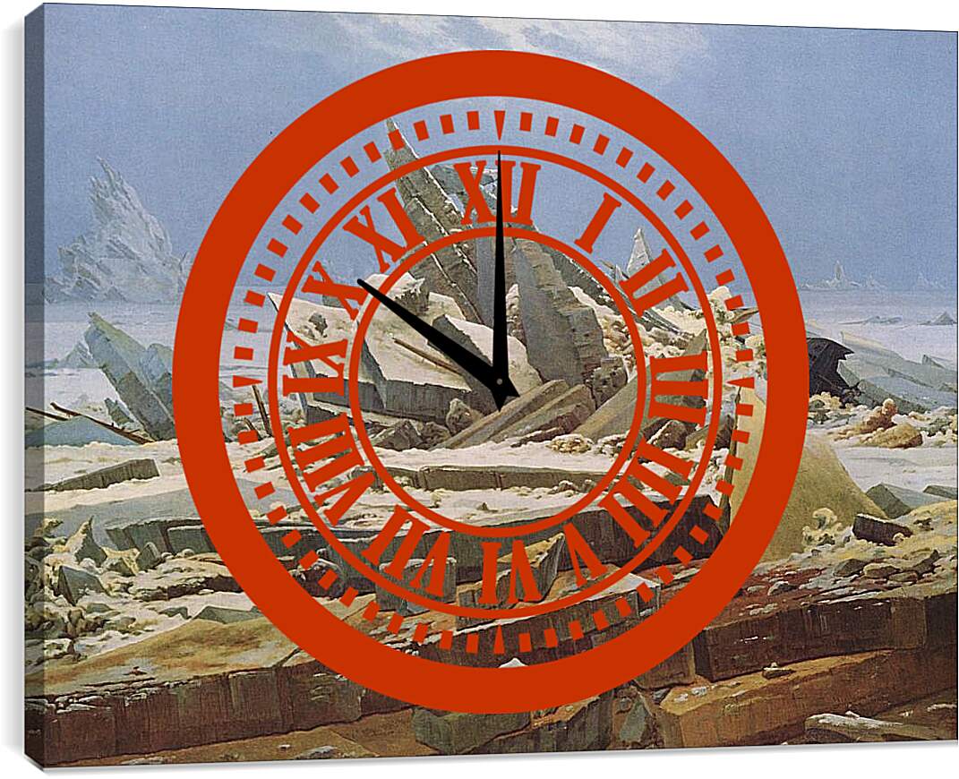 Часы картина - Северный Ледовитый океан. Каспар Давид Фридрих