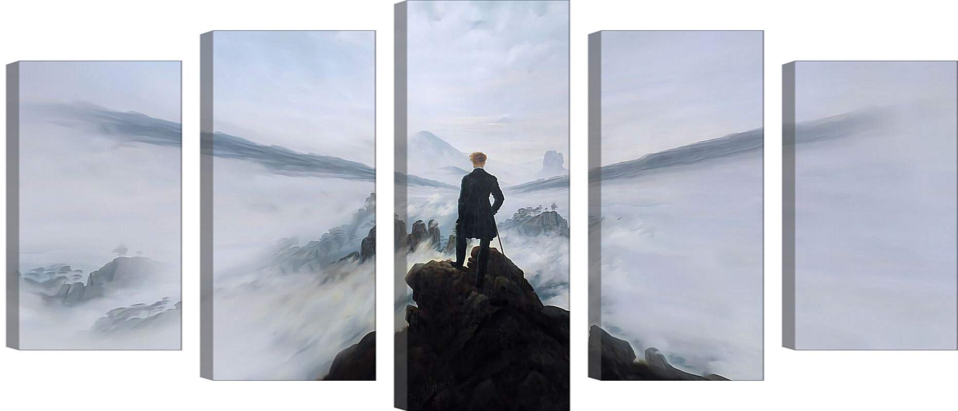 Модульная картина - Странник над морем тумана. Каспар Давид Фридрих