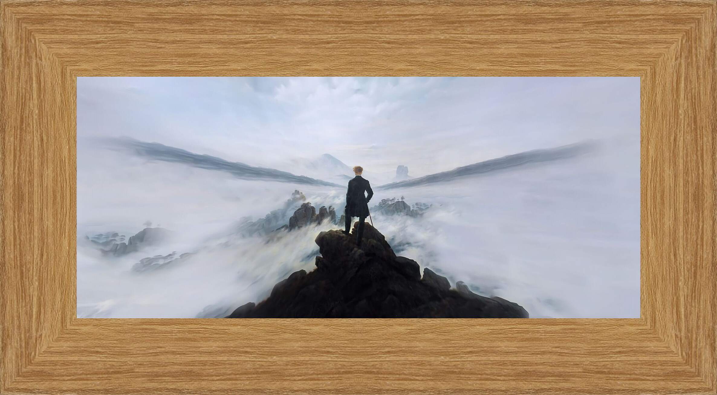 Картина в раме - Странник над морем тумана. Каспар Давид Фридрих
