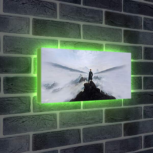 Лайтбокс световая панель - Странник над морем тумана. Каспар Давид Фридрих