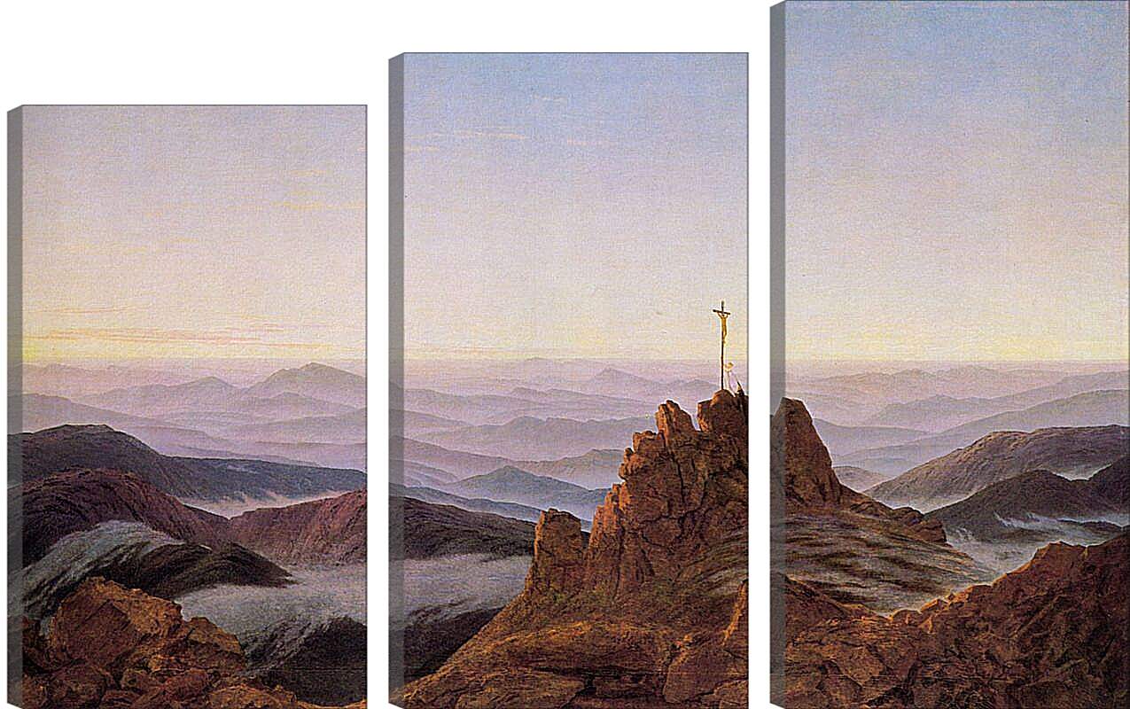 Модульная картина - Утро в горах Крконоше. Каспар Давид Фридрих