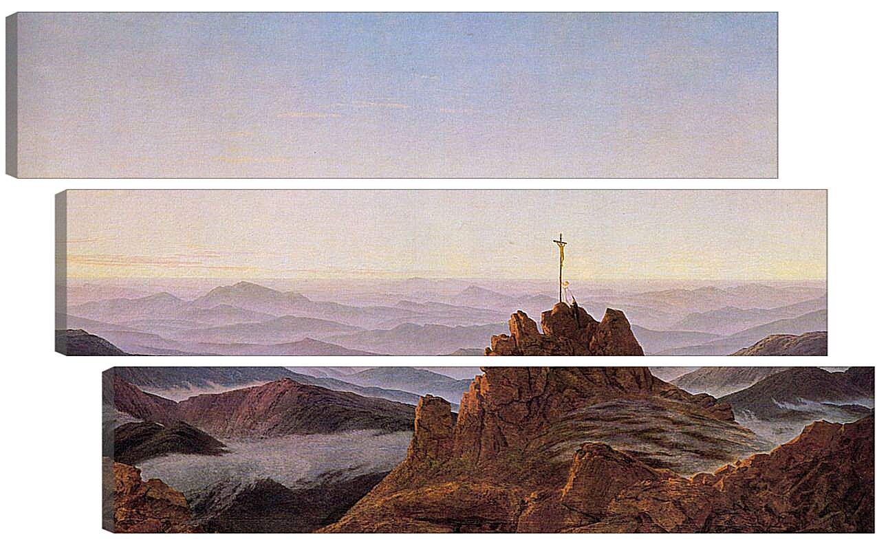 Модульная картина - Утро в горах Крконоше. Каспар Давид Фридрих