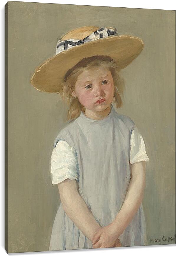 Постер и плакат - Child in a Straw Hat. Кэссетт (Кассатт) Мэри Стивенсон