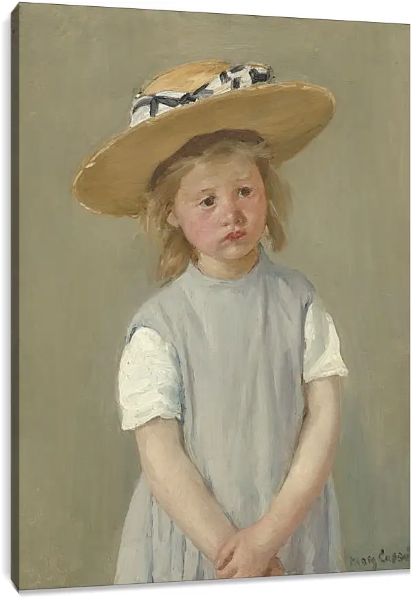 Постер и плакат - Child in a Straw Hat. Кэссетт (Кассатт) Мэри Стивенсон