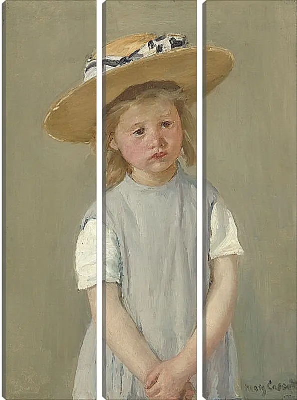 Модульная картина - Child in a Straw Hat. Кэссетт (Кассатт) Мэри Стивенсон