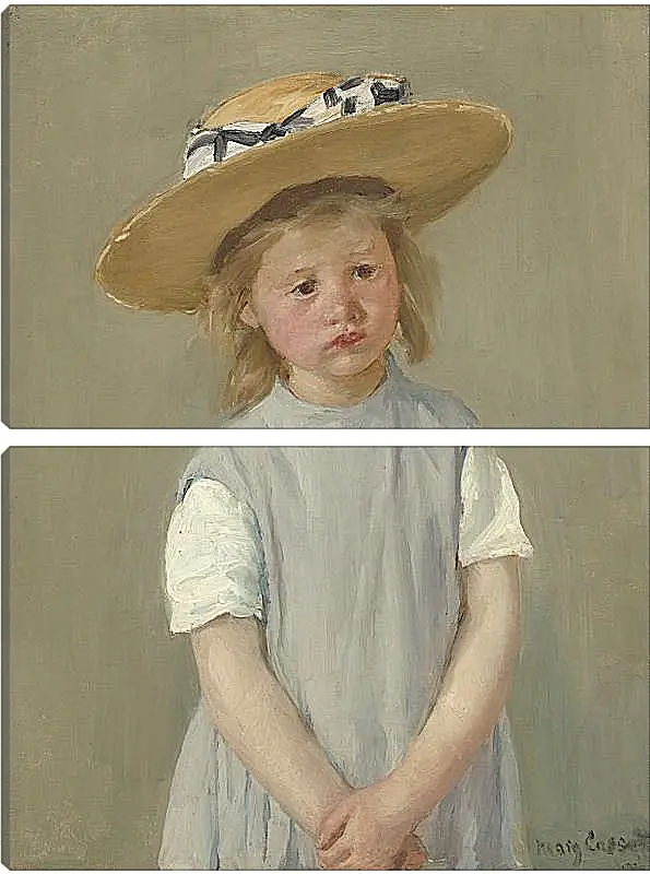 Модульная картина - Child in a Straw Hat. Кэссетт (Кассатт) Мэри Стивенсон