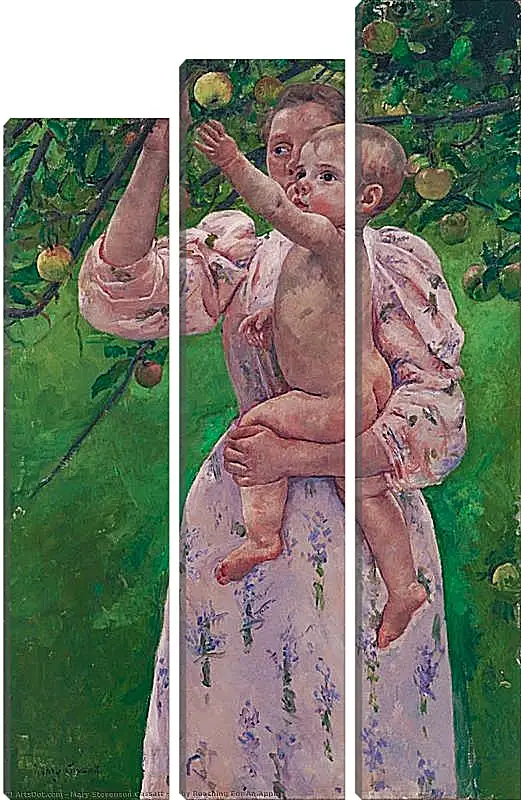 Модульная картина - Child Picking a Fruit. Кэссетт (Кассатт) Мэри Стивенсон