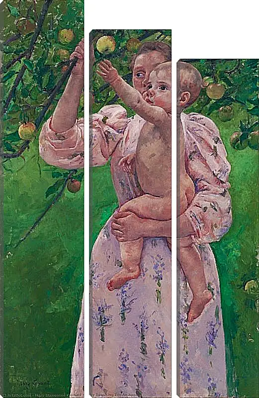 Модульная картина - Child Picking a Fruit. Кэссетт (Кассатт) Мэри Стивенсон