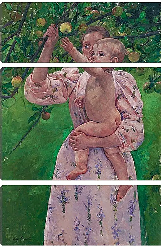 Модульная картина - Child Picking a Fruit. Кэссетт (Кассатт) Мэри Стивенсон