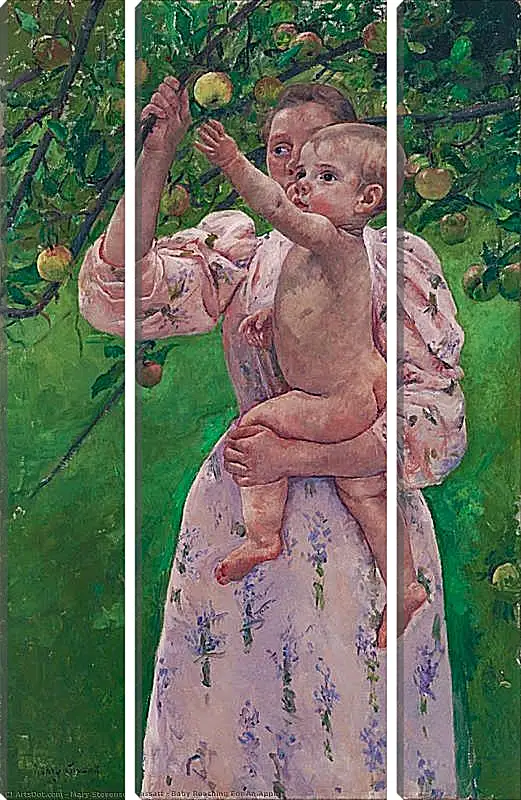 Модульная картина - Child Picking a Fruit. Кэссетт (Кассатт) Мэри Стивенсон