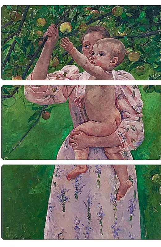 Модульная картина - Child Picking a Fruit. Кэссетт (Кассатт) Мэри Стивенсон