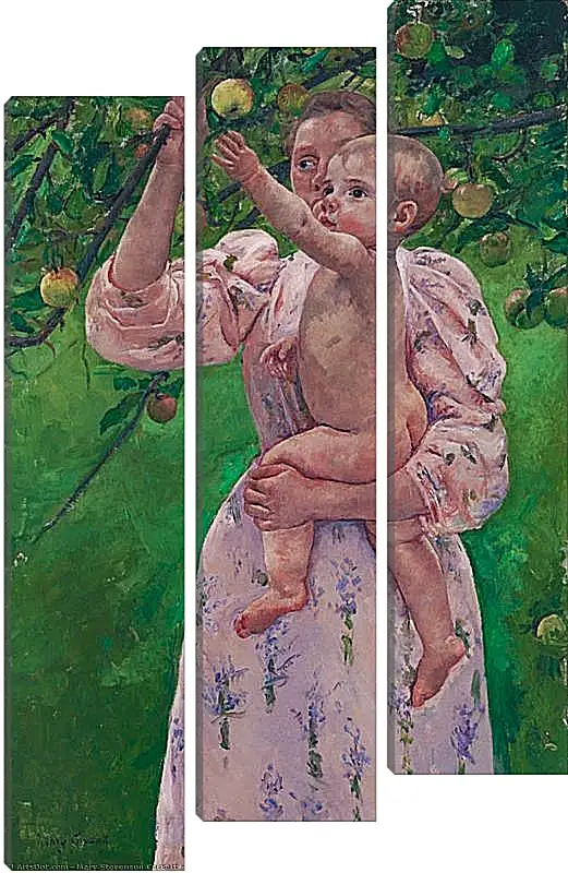 Модульная картина - Child Picking a Fruit. Кэссетт (Кассатт) Мэри Стивенсон