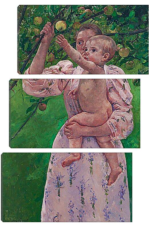 Модульная картина - Child Picking a Fruit. Кэссетт (Кассатт) Мэри Стивенсон