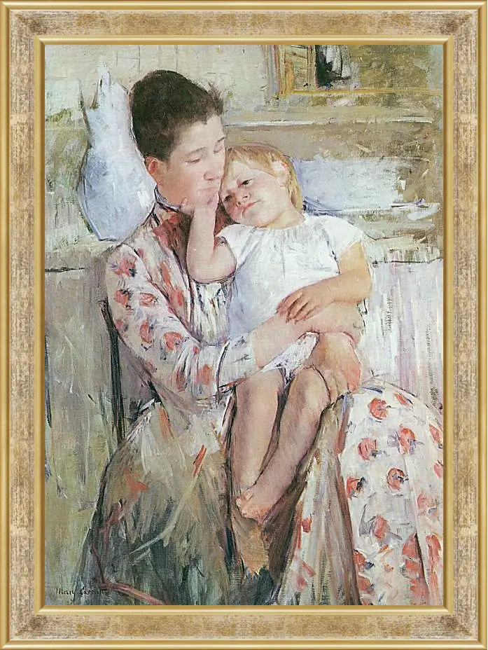 Картина в раме - Emmie and Her Child. Кэссетт (Кассатт) Мэри Стивенсон