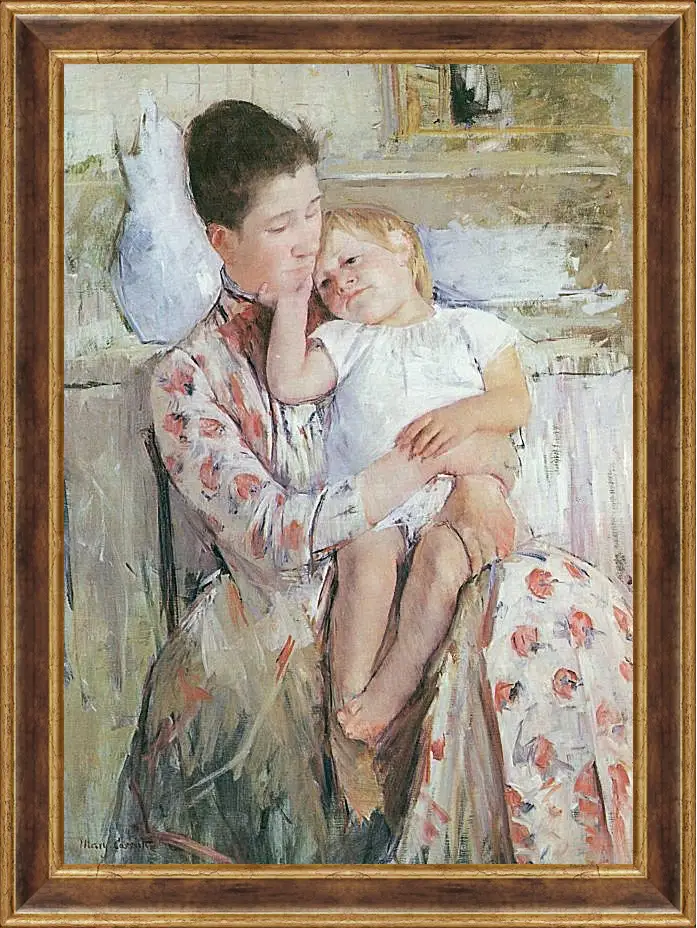 Картина в раме - Emmie and Her Child. Кэссетт (Кассатт) Мэри Стивенсон