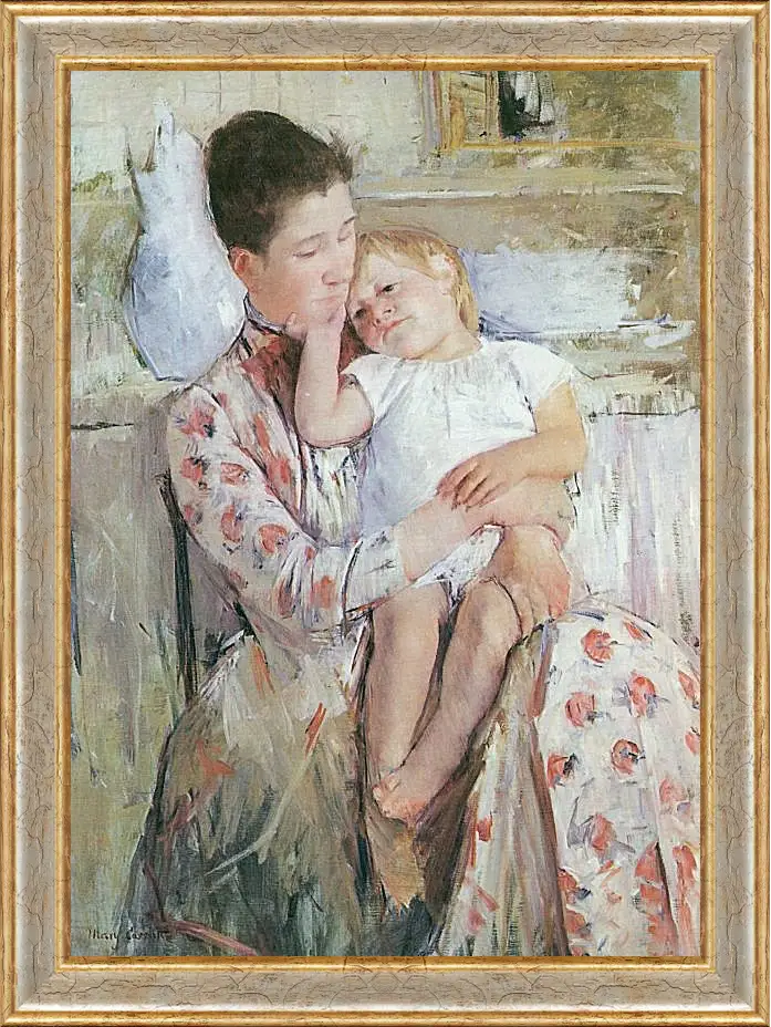 Картина в раме - Emmie and Her Child. Кэссетт (Кассатт) Мэри Стивенсон